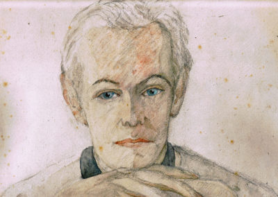 Portrait de Gøran Ohldieck. Crayon et aquarelle, 40 par 26 cm